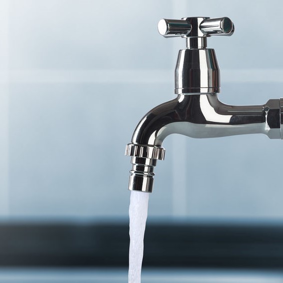water coming from faucet